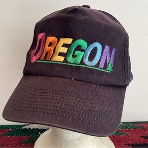 Vintage KC Crown Oregon rainbow trees SnapBack Hat